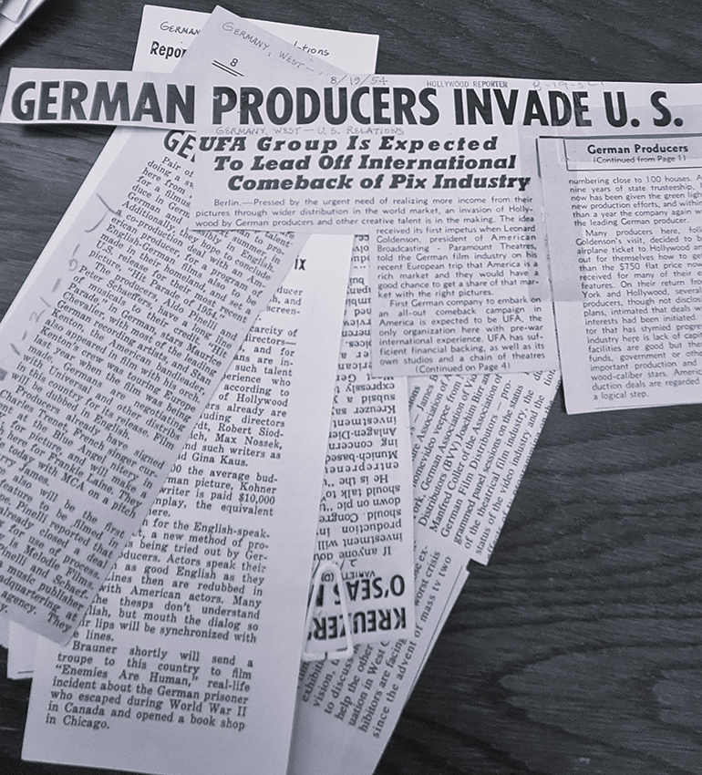 International Press Articles 1950 © German Films